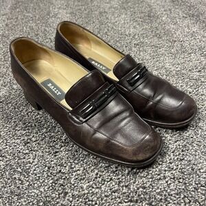 Women's Bally‎ Leather Block Heel Shoes Size 8